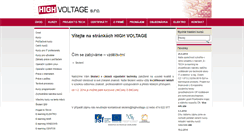 Desktop Screenshot of highvoltage.cz