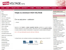 Tablet Screenshot of highvoltage.cz